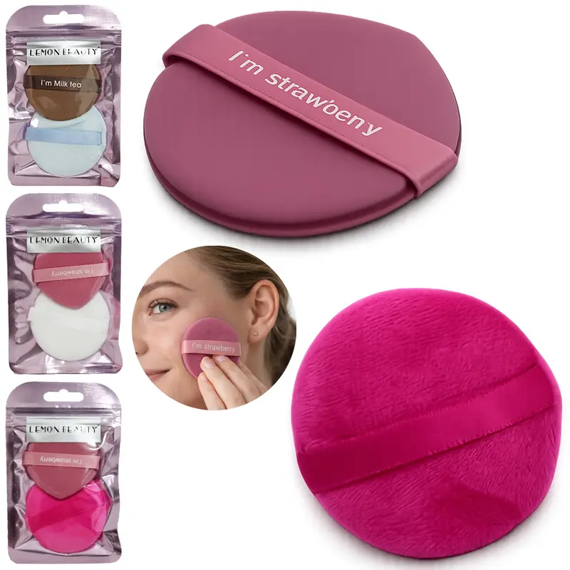 ESPONJA PARA MAQUIAGEM REDONDA LEMON BEAUTY COM 2 PECAS 6/5CM DE Ø