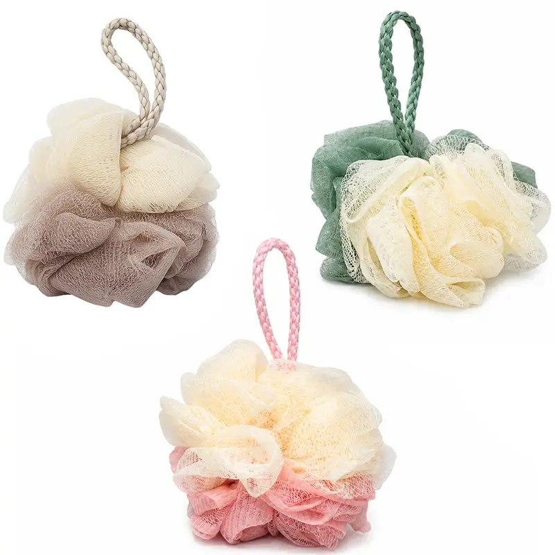 ESPONJA / BUCHA DE NYLON PARA BANHO VERSY BICOLOR 10CM