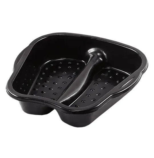 BACIA DE PLASTICO PARA PEDICURE PRETA 33X33X8CM