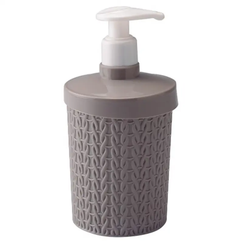 PORTA SABONETE LIQUIDO DE PLASTICO REDONDO RATTAN TRAMA COLORS 360ML