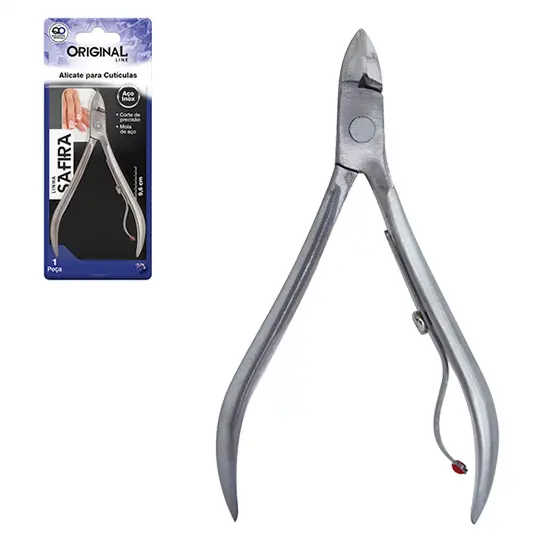 ALICATE DE CUTICULA DE INOX SAFIRA 3,5'' 9,6CM