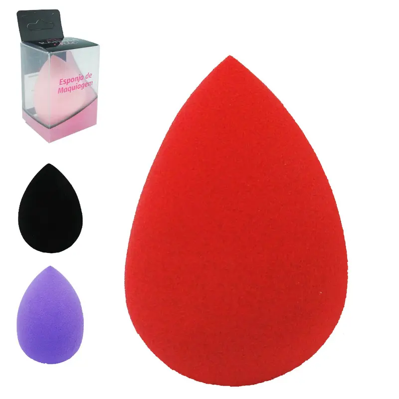 ESPONJA PARA MAQUIAGEM GOTA RAINHA CHIC COLORS 5,5X4CM DE Ø