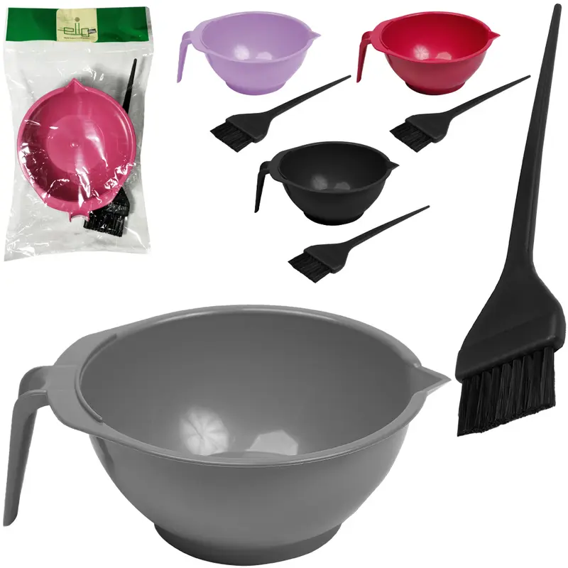 KIT TINTURA PARA CABELO COM POTE + PINCEL COLORS